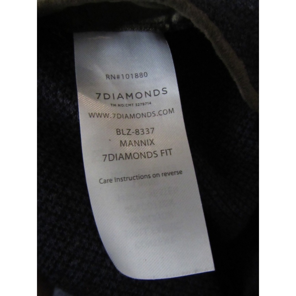 7 Diamonds Mannix Blue Cotton Blend Birdseye Patch Pocket Soft Shoulder Blazer L - Picture 14 of 15